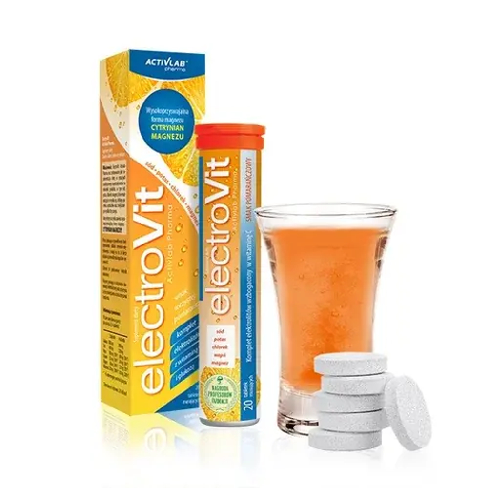Activlab Pharma ElectroVit - 20 шипучих таблеток с апельсиновым вкусом