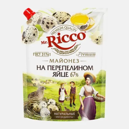 Майонез на перепелином яйце Mr. Ricco 67% 630г
