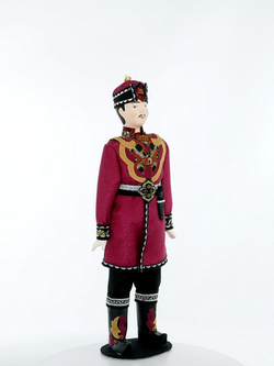 Кукла коллекционная Потешного промысла в калмыцком национальном костюме. Калмык