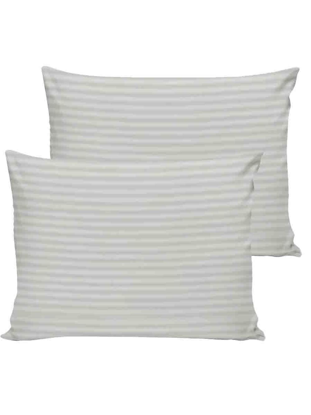 Наволочка комплект 2шт сатин-страйп Milky Garden "Серый мрамор" 50x70 см на молнии