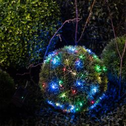 Садовая гирлянда ЭРА ERASF22-43 на солнечной батарее Нить мультиколор 100 microLED 10 м