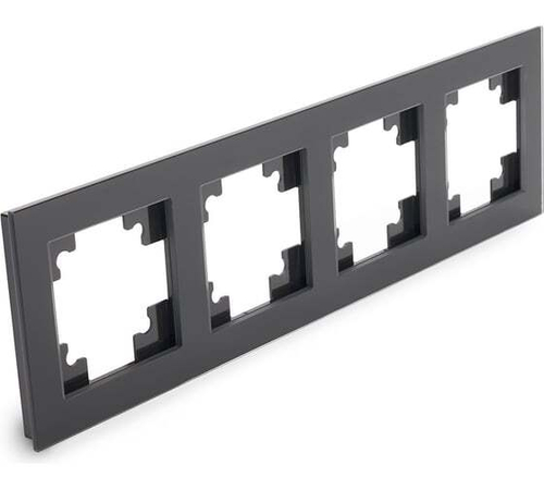 STEKKER Катрин Рамка 4 мест. стекло черный GFR00-7004-05 39521