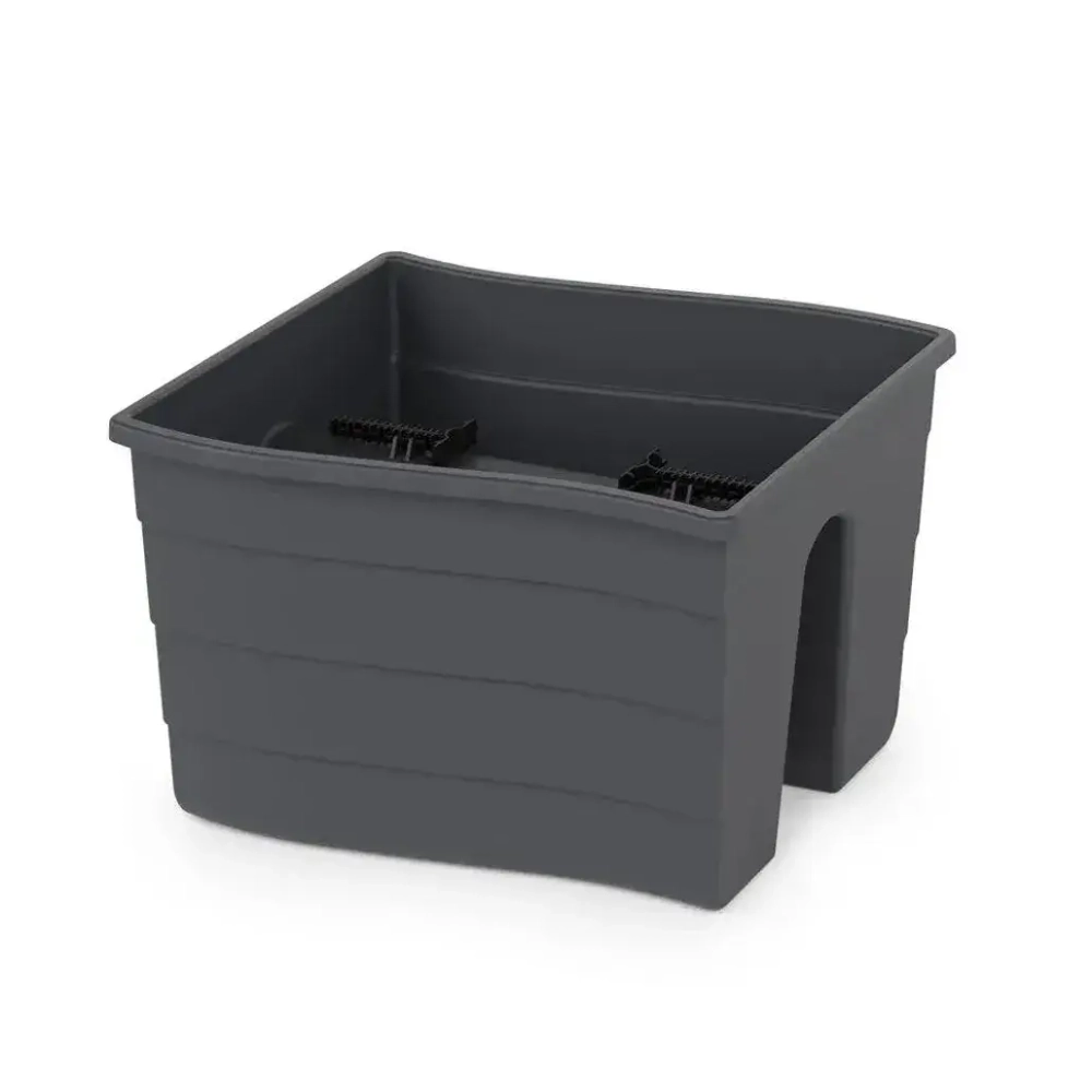 Кашпо на перила 290х200мм малое (графитовый)