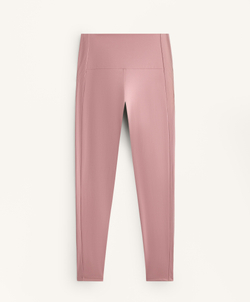 OYSHO Легинсы Comfortlux с высокой талией и отделкой в ​​рубчик длиной до щиколотки, нежно-розовый
