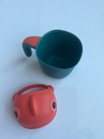 Ковш для купания и мытья головы, детский банный ковшик, хозяйственный «Рыбка», цвет зеленый