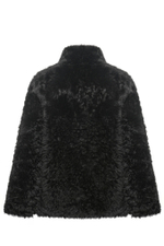 Чёрная шуба с воротником