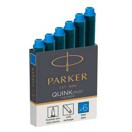 Картриджи - Parker, синий 6 шт.