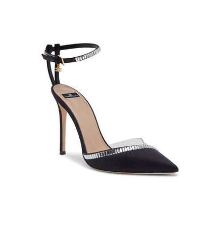 Кожаные туфли на шпильках Elisabetta Franchi - черный(SA01L37E2)