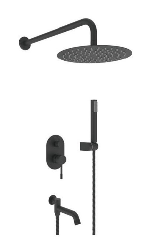 403564-C Встроенный смес для душа с 3-функ. (ЧЕРНЫЙ) ViEiR  (6/1шт)