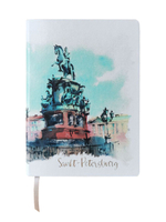 Ежедневник недатированный "Санкт-Петербург. Памятник Николаю I" А5 168 листов, гибкая обложка экокожа, на сшивке