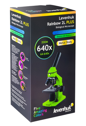Микроскоп Levenhuk Rainbow 2L Аметист с набором для опытов Levenhuk K50