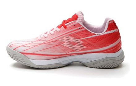 Женские теннисные кроссовки Lotto Mirage 300 Clay - pink cherry/all white/red poppy