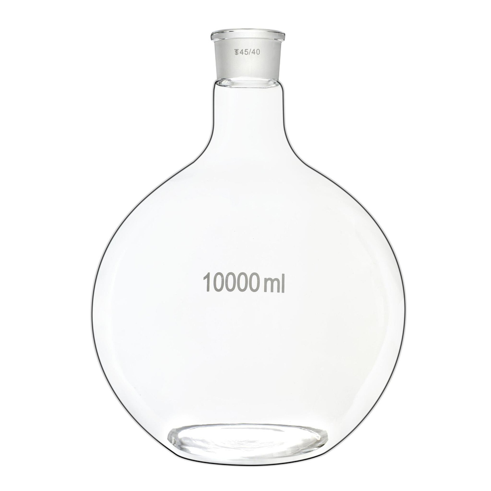 Колба плоскодонная, 10000 мл, шлиф 45/40