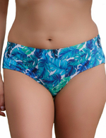 Яркие плавки-бразилиана с растительным рисунком (Размер: 4X) (Цвет: разноцветный)