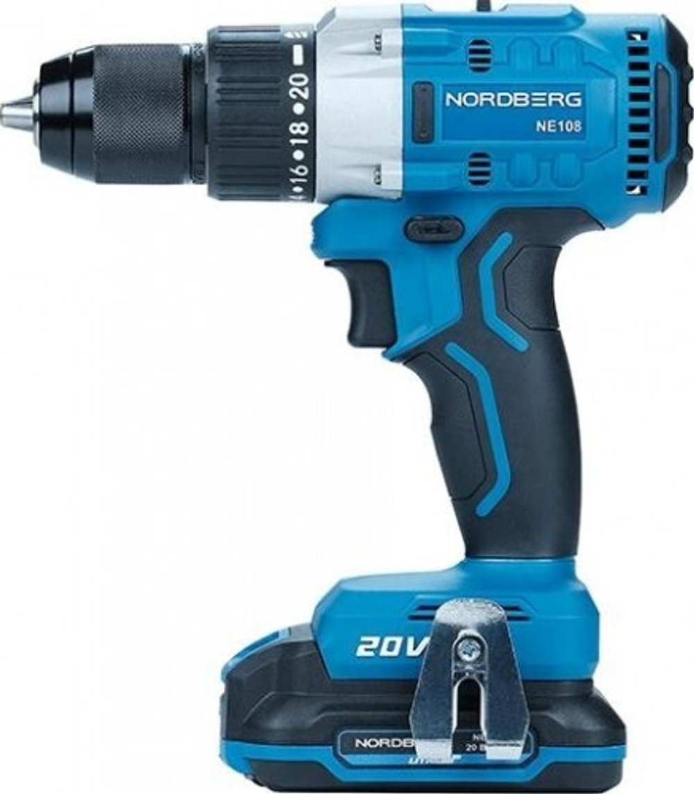 Дрель-шуруповерт аккумуляторная NORDBERG NE108K+NE9004 ЦБ-0010827