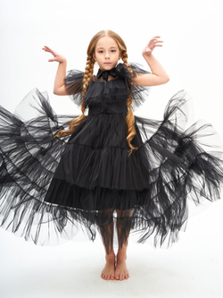 Платье Wednesday Addams Уэнсдэй Адамс на Хэллоуин в пол