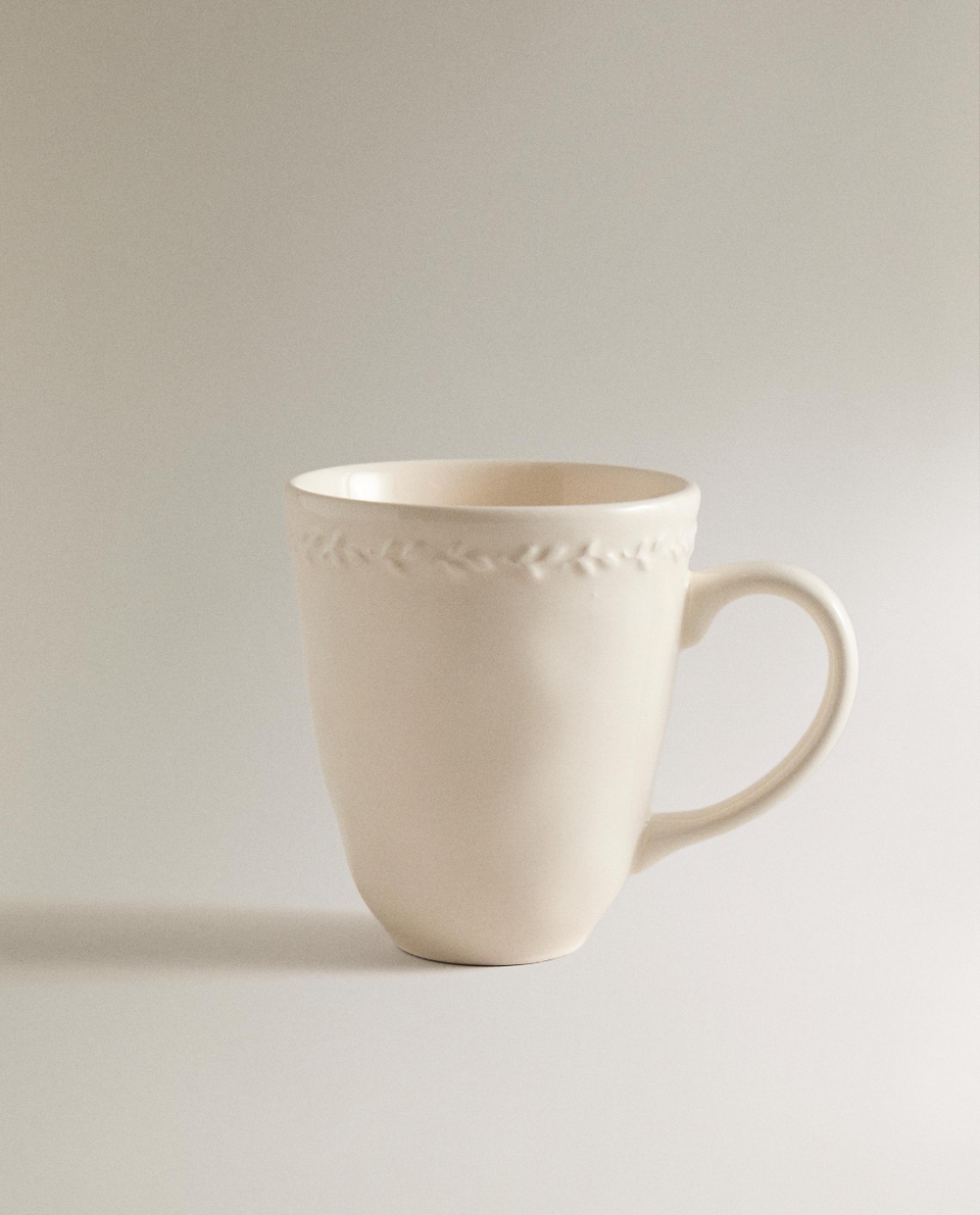 Zara Home чашка из фаянса, цвет кремовый, 14.5 см