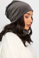 Комплект шапка шестиклинка и снуд (серая) ШШС7-23М LT Collection