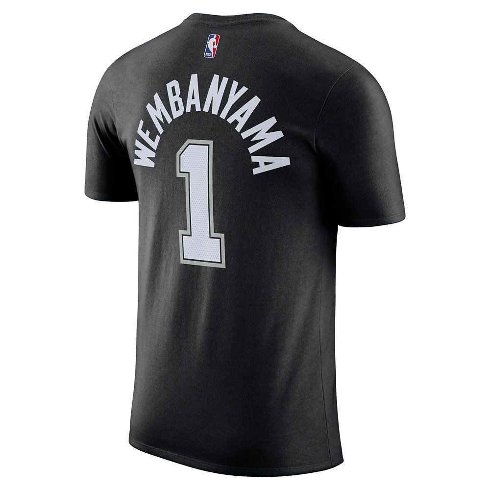 Баскетбольная футболка Jordan NBA San Antonio Spurs Victor Wembanyama T-shirt Black