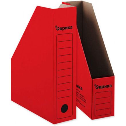 Лоток вертикальный сборный, микрогофрокартон, 75мм, Эврика, красный, 1шт.