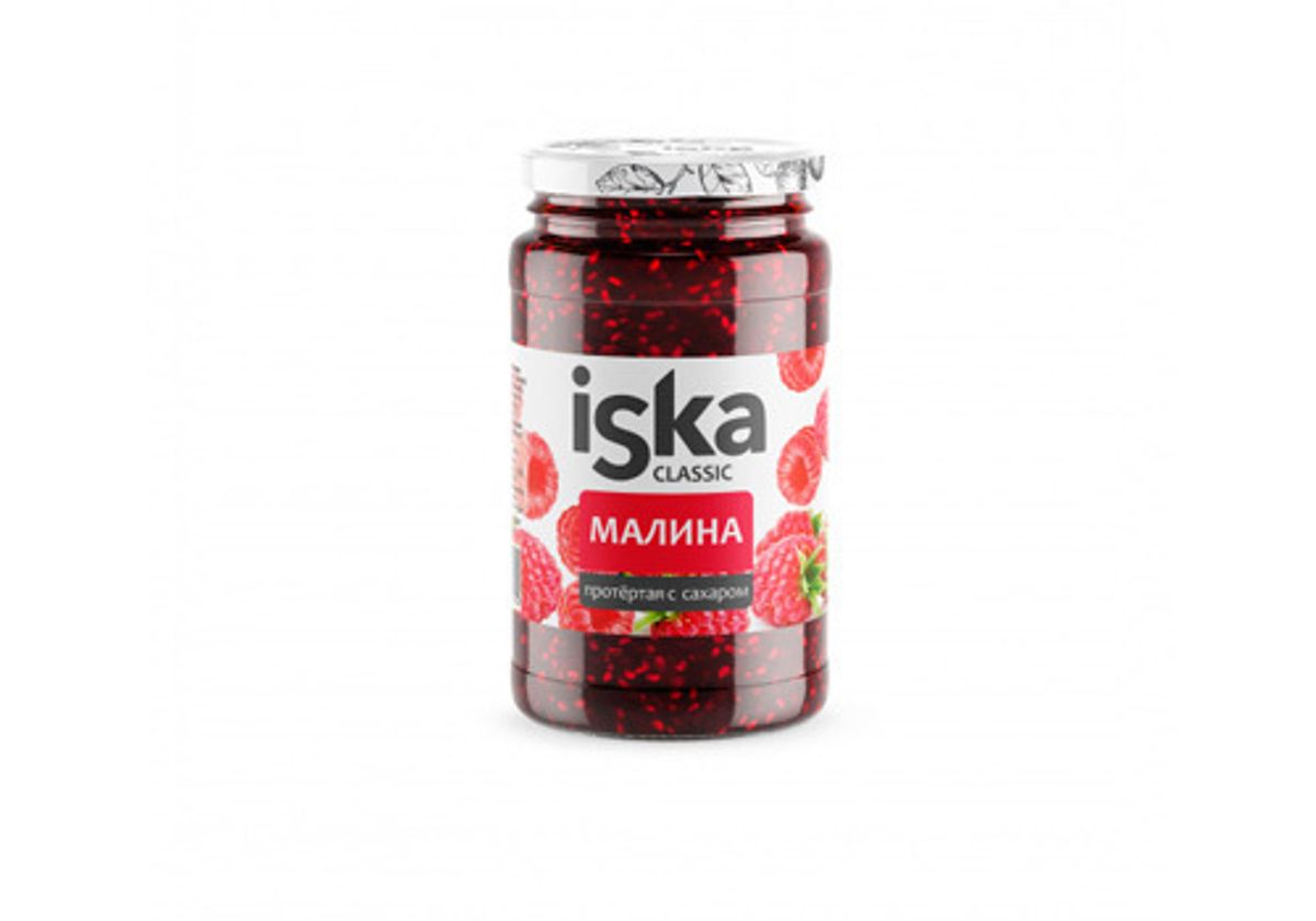 Малина протертая с сахаром Iska, 420г