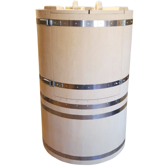 Комплект "КРУГЛЫЙ XXL ПРОТОЧНЫЙ" (кедровая бочка с парогенератором)