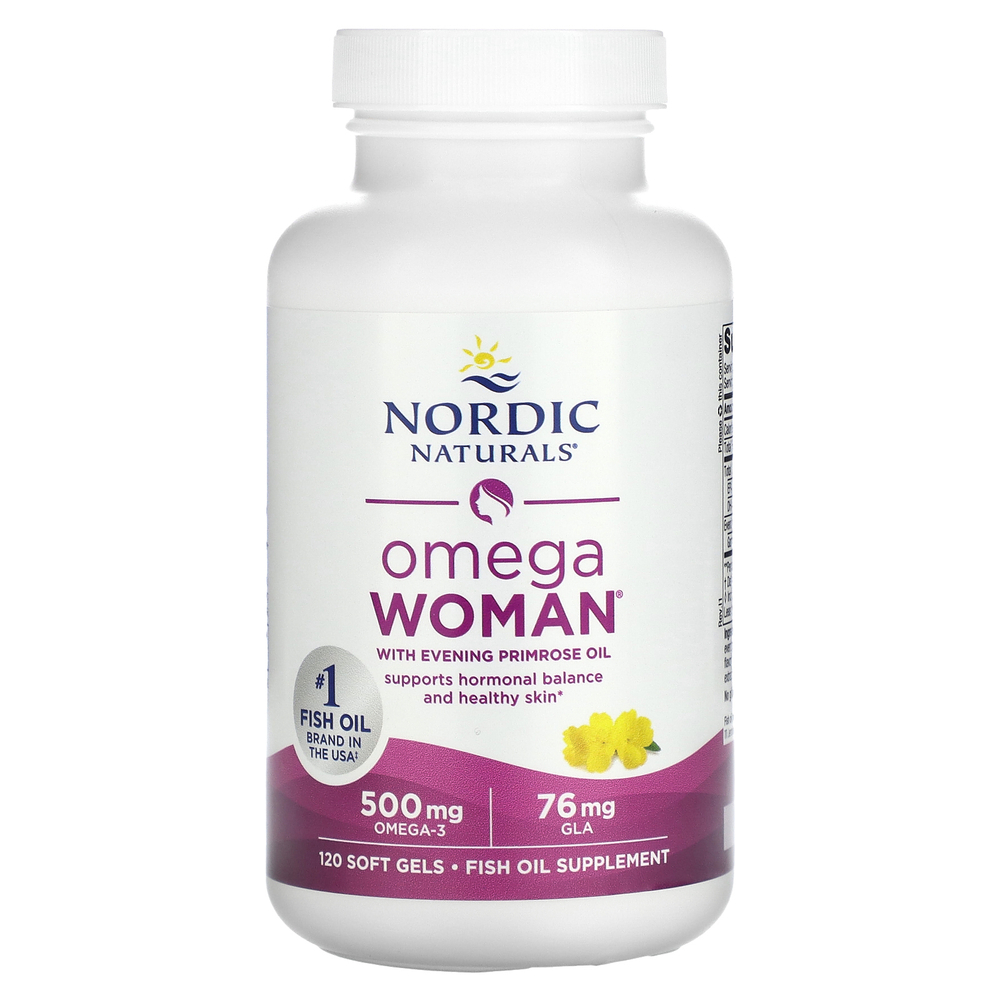 Nordic Naturals, Omega Woman, с маслом примулы вечерней, 120 капсул