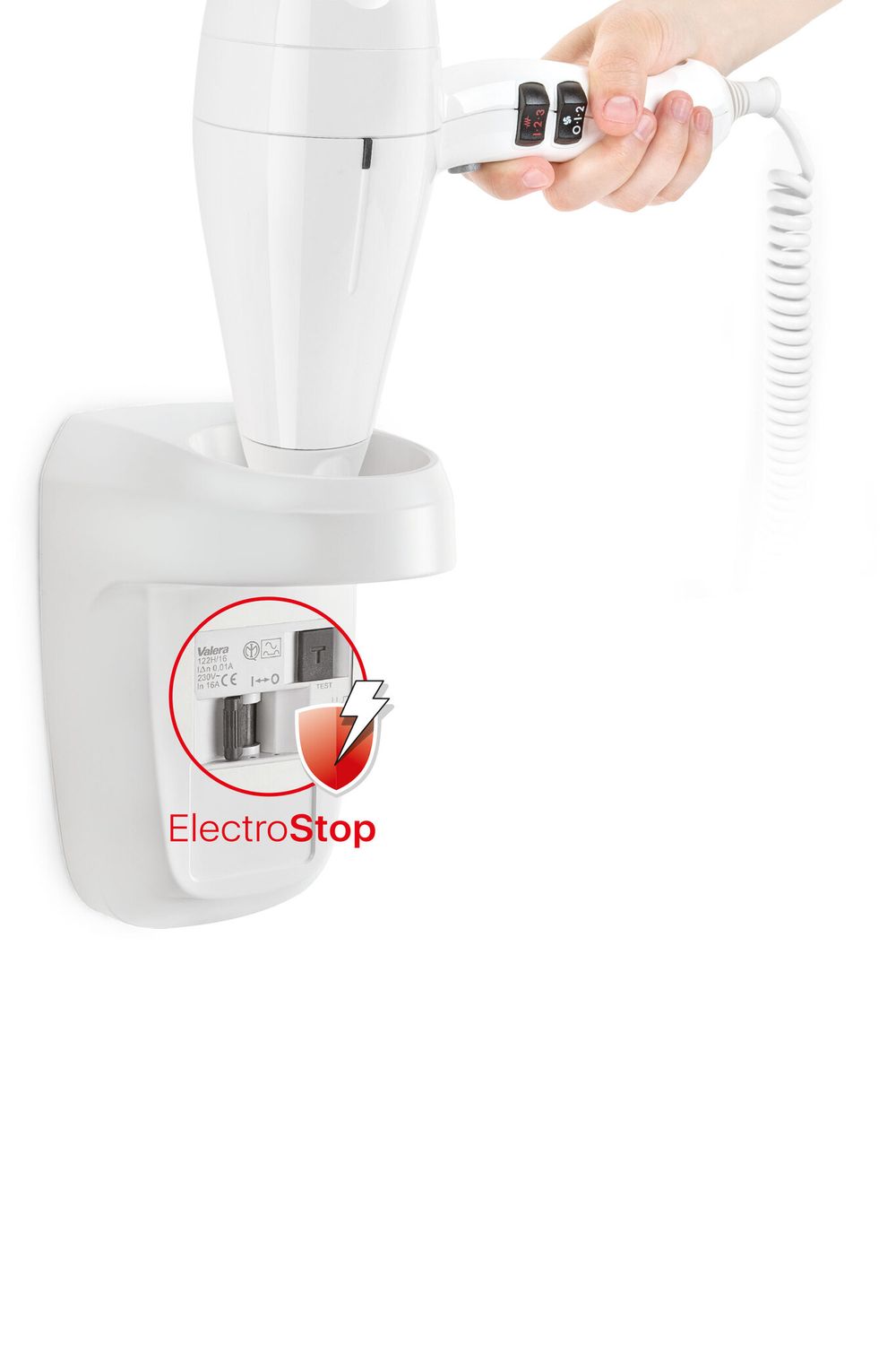 Настенный фен Valera Silent Jet Protect 2000 Shaver White (586.10/044.06) - 2