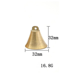 Колокольчик латунный 32 * 32 мм (маленькие, набор 3 штуки)
