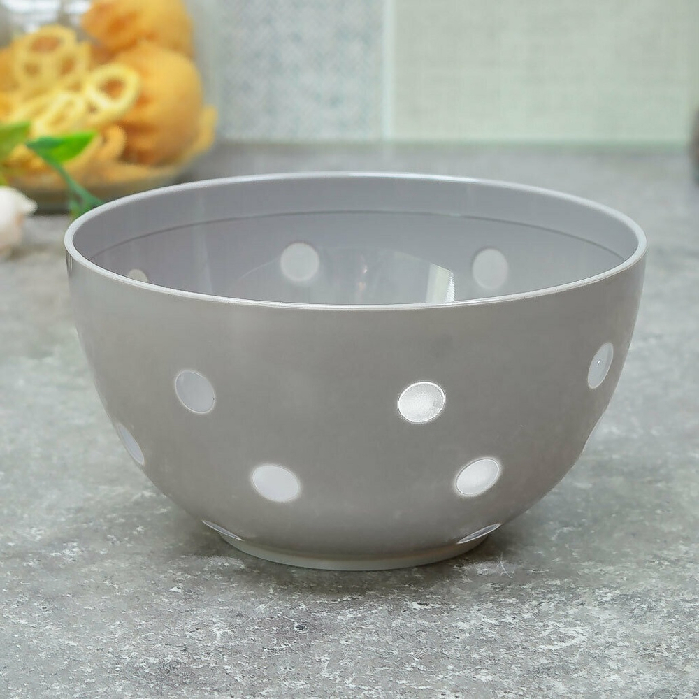 Салатник 0,7л "Sens", дымчато-серый