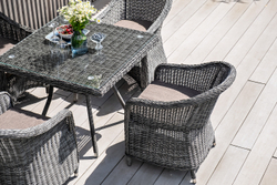 "Фредо" обеденная группа плетеная, цвет графит