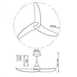 Потолочный вентилятор Mantra IPANEMA 9042