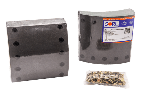 Накладка тормозная, к-т 8шт+заклепки 80шт 420x200 STD BPW, DAF, SAF (19094) SORL