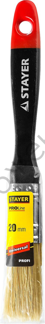 STAYER Universal 20 мм, 3/4″ светлая натуральная щетина, деревянная ручка, Плоская кисть, PROFESSIONAL (0104-020)