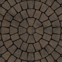 Тротуарная плитка КЛАССИКО (круг) - Листопад гранит Шелковица, комплект из 3 видов плит