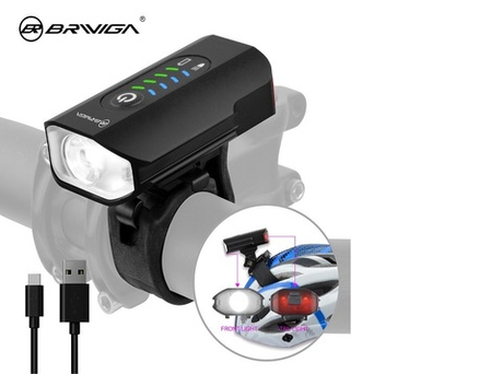 Фара BRIVIGA 2 в 1 передний/задний, CREE XP-G3 LED, с безопасным режимом, датчик торможения, 600lm