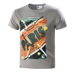 Мужское теннисное поло Quiet Please Paris Tour Eiffel Men - Grey, Multicoloured