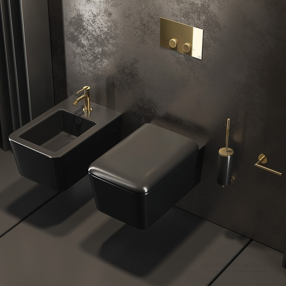 Ёршик Gessi Ingranaggio, настенный, цвет White/Black Metal Brushed PVD