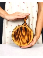 Менажница деревянная для подачи, сервировки "Гамбургер"