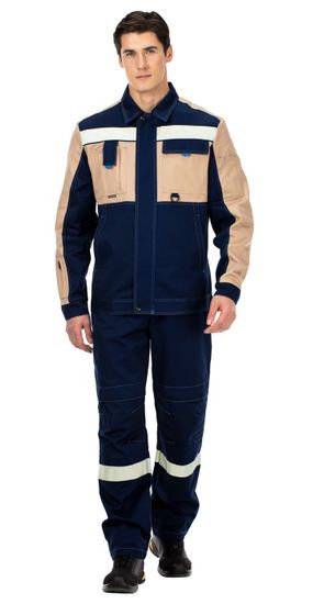 Костюм "Таль" полукомбинезон (т.синий/бежевый)