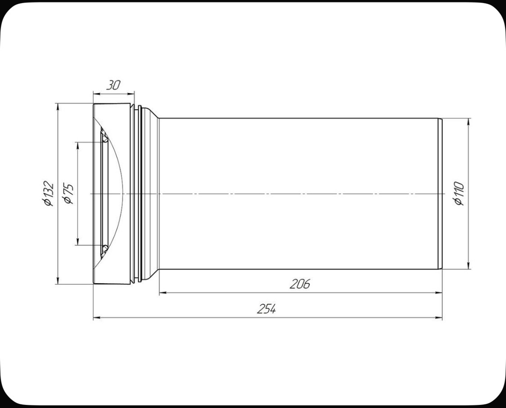 Труба фановая 110 W1220