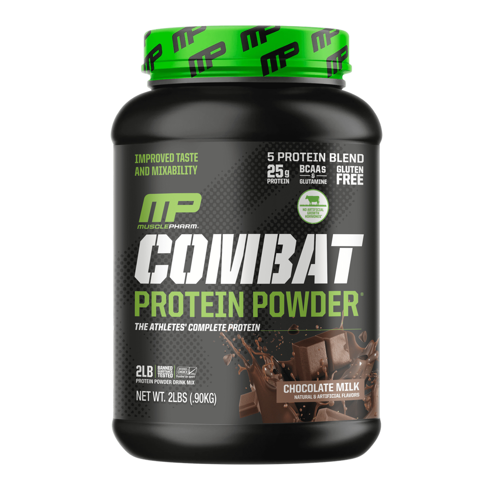 MusclePharm, Combat Protein, протеиновый порошок, со вкусом шоколадного молока, 0,9 кг (2 фунта)