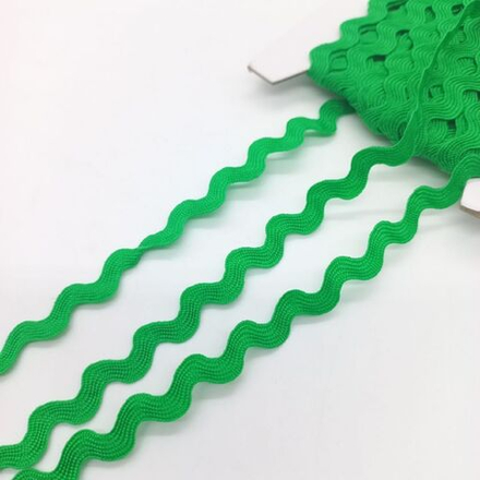 Тесьма ЗИГ-ЗАГ 8мм цв.ТРАВА