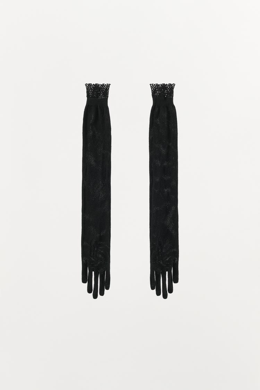 ZARA ДЛИННЫЕ БЕСШОВНЫЕ МИТЕНКИ LIMITED EDITION, ЧЕРНЫЙ