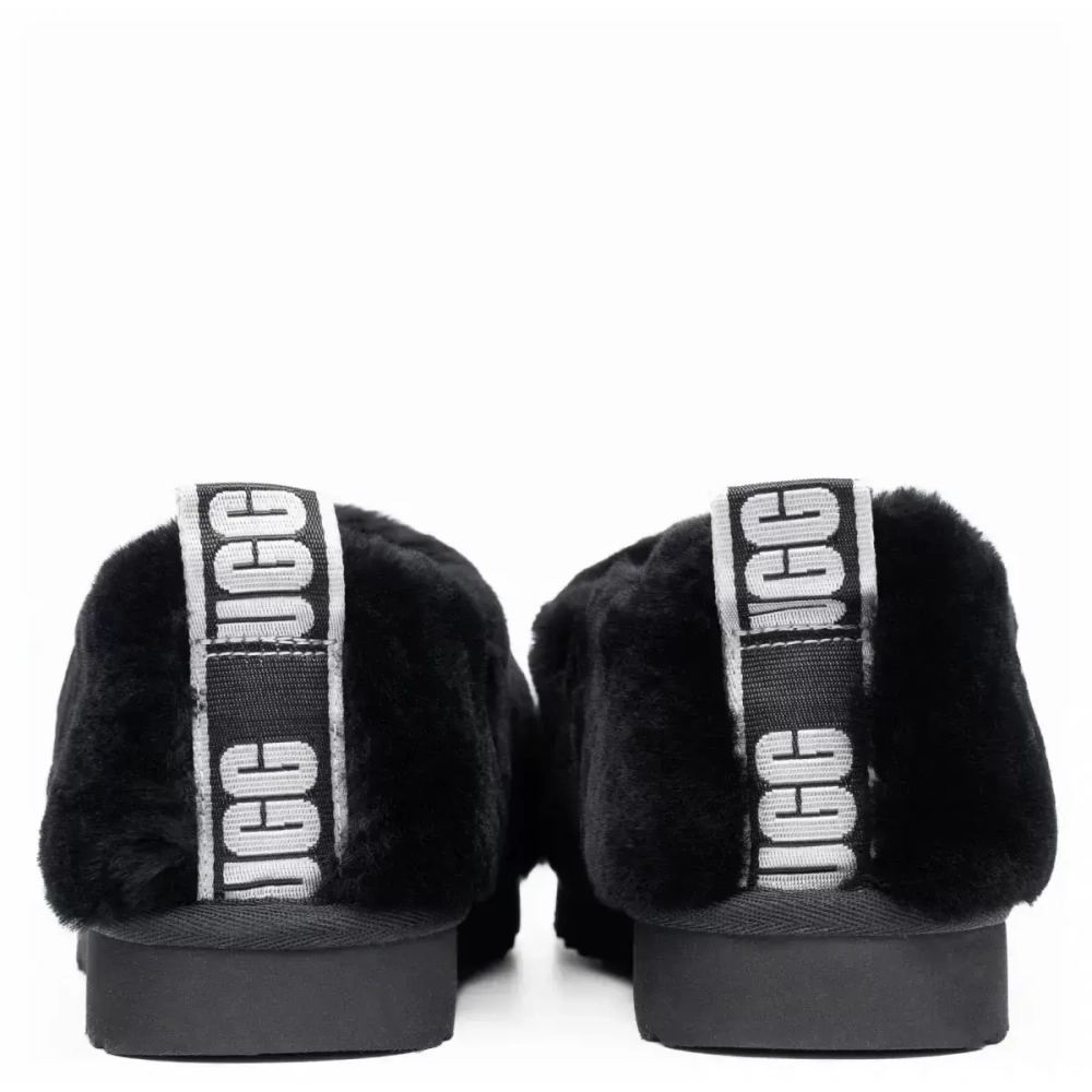 UGG Hailey Fluff Slippers Black