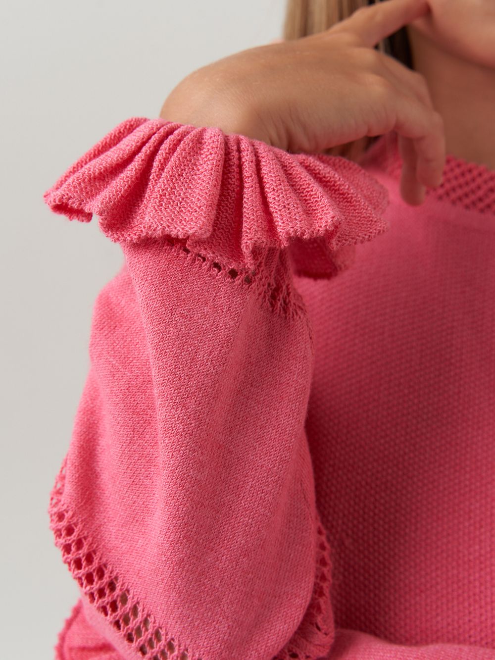 Платье для девочки с длинным рукавом AT1039 коралловый