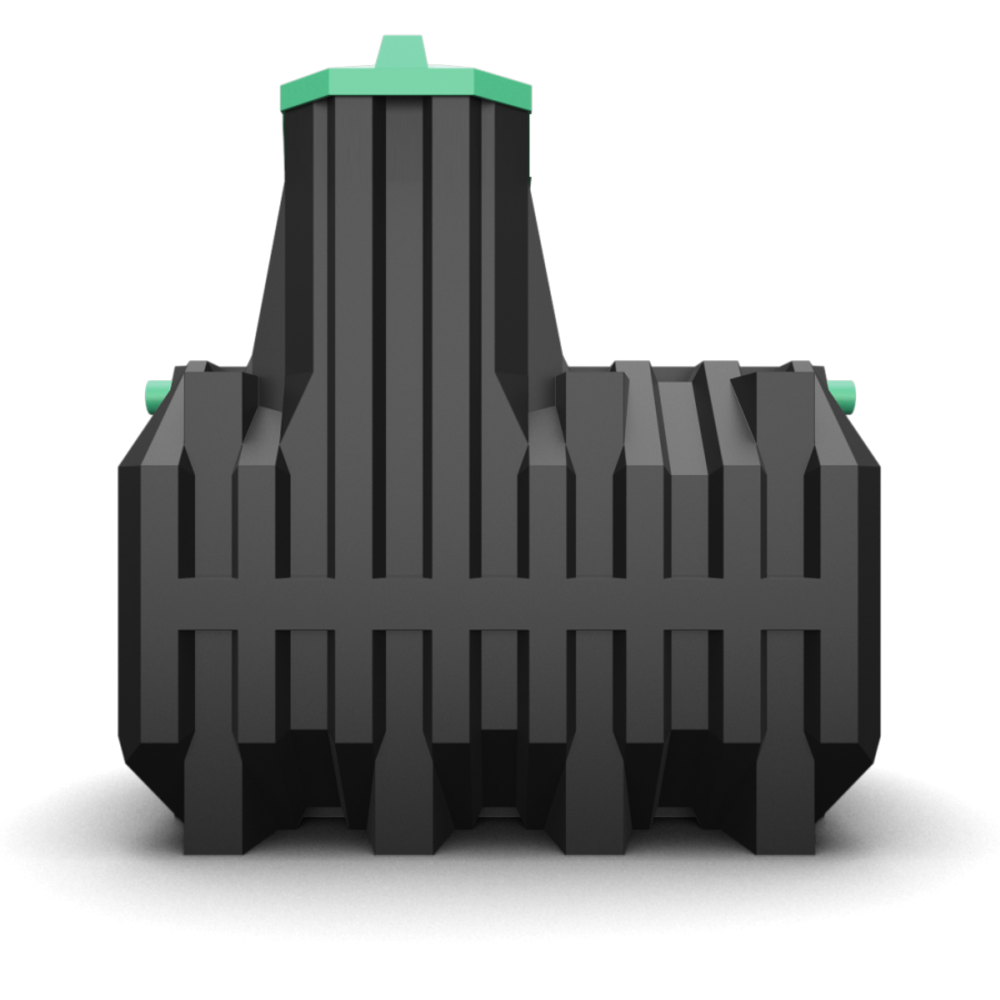 Септик Мультпласт Термит Трансформер 2.5 S 2500 л. горизонтальный / 1000 л. в сутки / 4-5 чел. / самотечный сброс (2075x1050x2280см;148кг;черный) - арт.555482