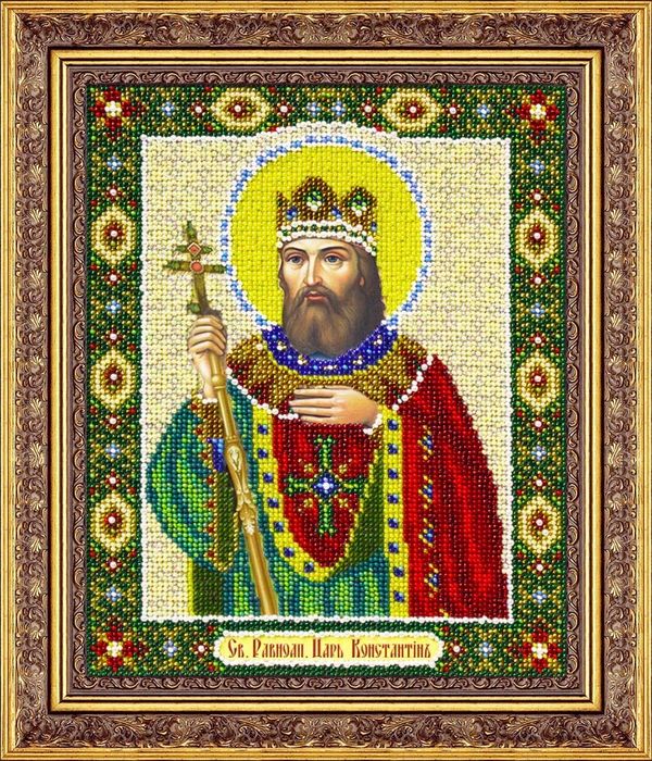 Набор для вышивания бисером Паутинка, Святой равноапостольный царь Константин 20х25 см