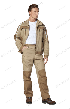 Костюм "Финикс" брюки (бежевый/т.бежевый)