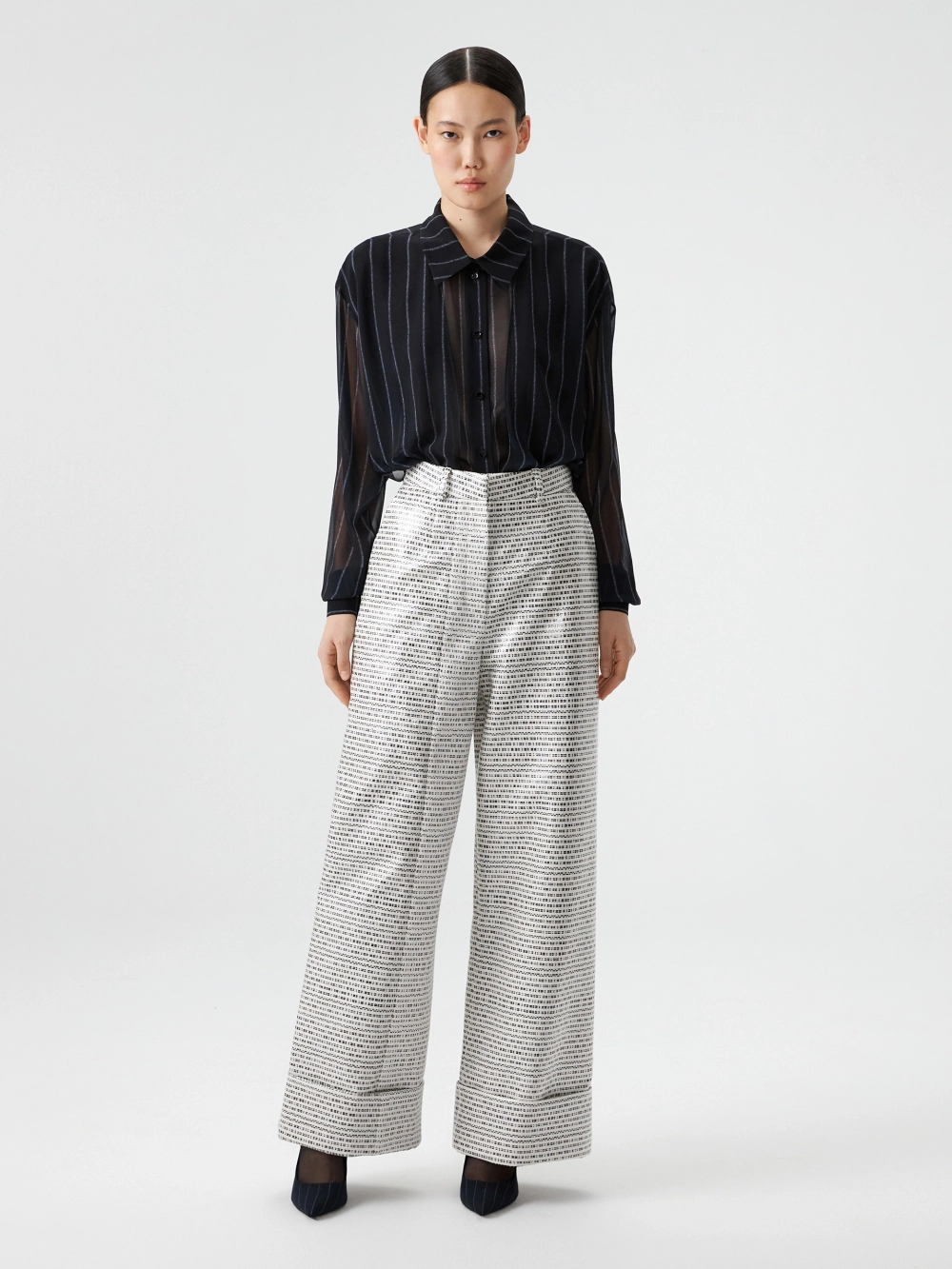 Брюки черно-белые OLA OLA